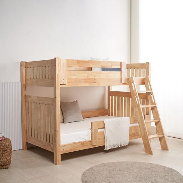 L2104 고무나무 원목 이층 침대 SS 1color : 에버모스트
