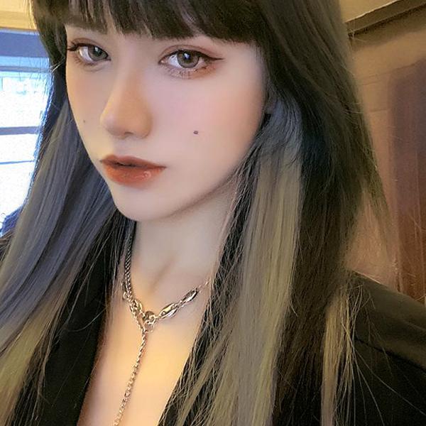 st2 컬러 브릿지 헤어피스 6p 똑딱이 포인트헤어 부분가발ㄴ헤어피스 부분가발 똑딱이가발 똑딱이피스 포인 : 모두모2