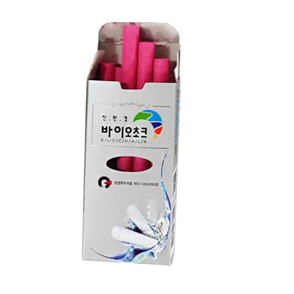 바이오 초크 빨강색 (1갑10본) - 워터초크 칠판 : 베리월드