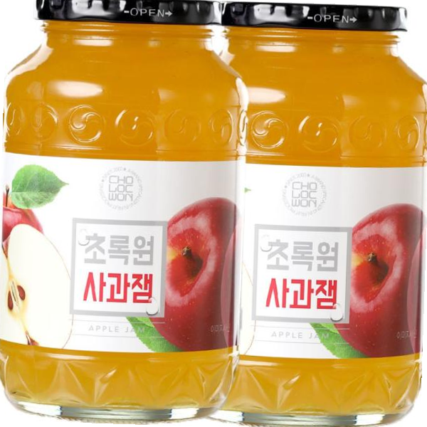 초록원 사과잼 2kg(1kgx2병) : 휴먼메이커