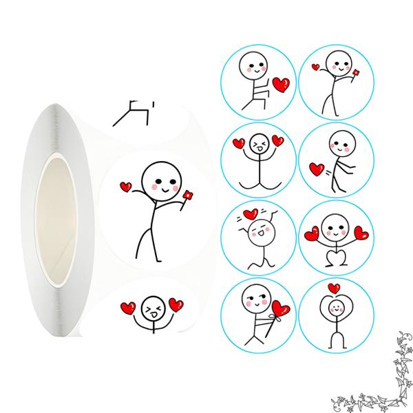 사랑하트 롤 스티커 500매 디자인 포장 데코레이션 선물 장식 문구 팬시 아이템 인테리어 : 1013store