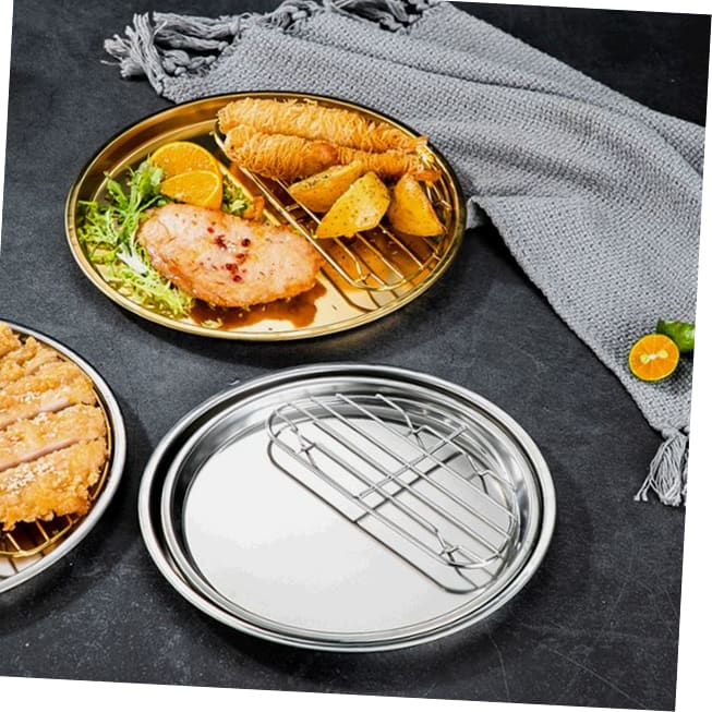 고기받침스탠드 야외 바베큐 그릴 프라이팬 그리들랙 샐러드 스테이크 : 홈스텔링