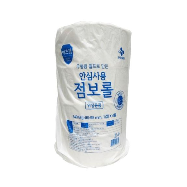 이츠웰 점보롤 실속 1겹 340m 4롤 4개 회사 화장실 : 텐스타원