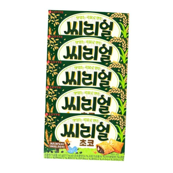 롯데씨리얼 씨리얼초코과자 곡물로만든초콜릿과자 5개 : 와이앤디플랜