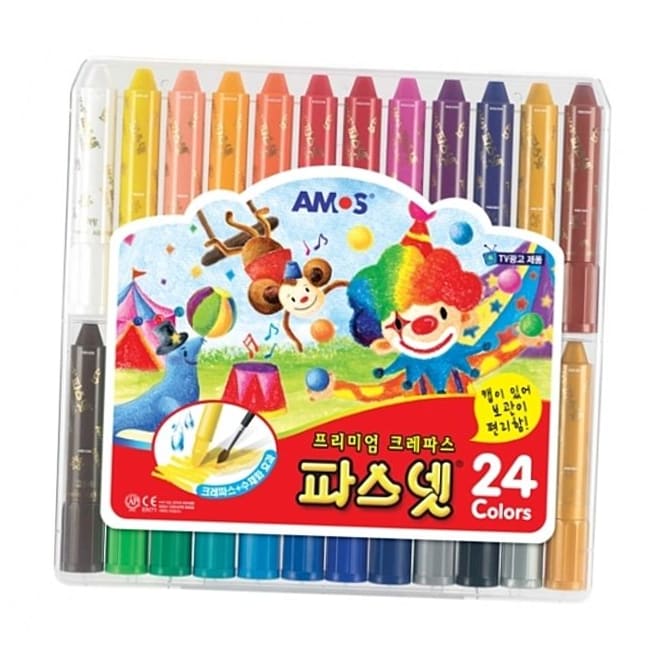 아모스 파스넷크레파스.24색. : 다오스
