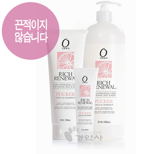 헤어실크/ORLY/리치 리뉴얼크림_PUCKER/고보습크립/모이스춰크림/피부탄력회복크림 빠른배송(수분/보습크림) : 지오인터내셔널