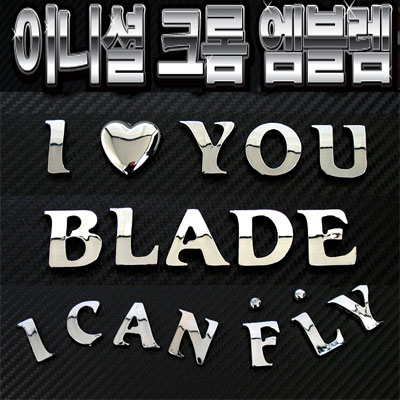 고급형 크롬도금엠블렘 자동차알파벳 영문 숫자 차량용 스티커 이름 닉네임 동호회 오토바이 바이크 k5 K3 K7 SM5 SM3 SM7 MD : 뉴딜모터스