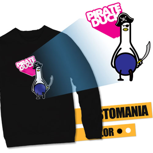 Pirate Duck - 덕스토리 에디션 커스텀매니아 디자인 티셔츠 : 커스텀매니아