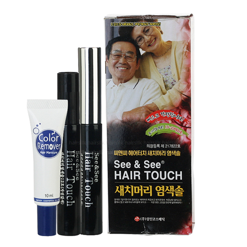 헤어실크/삼신/See & See 헤어터치 새치머리 염색솔/두피자극최소화/트리트먼트제사용/리필용추가오래사용/염색컬러코팅 빠른배송(헤어컬러링)... 