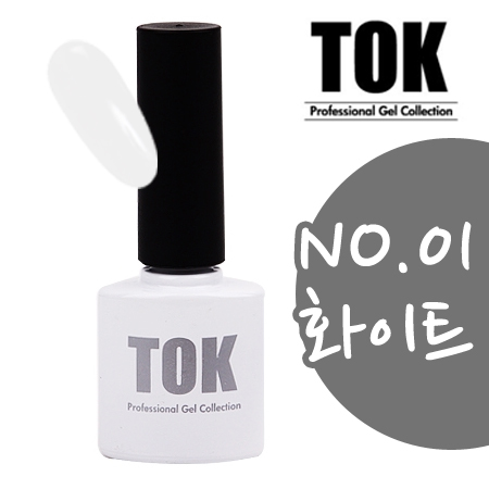[TOK GEL] 톡젤 NO.01 화이트 LED/UV 겸용 10ml / 젤네일/셀프젤네일/젤폴리쉬 : 인시아코스메틱얼라이언스