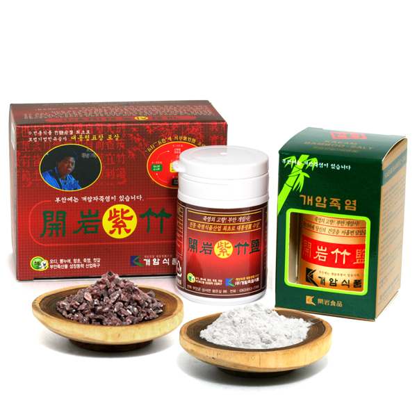 9회죽염 분말 + 자죽염 알갱이 세트 100g / 개암죽염 : 개암죽염식품