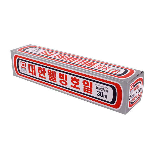 대한 웰빙 호일 16μ x 25cm x 20m 국산 알루미늄 호일 : JSGoods