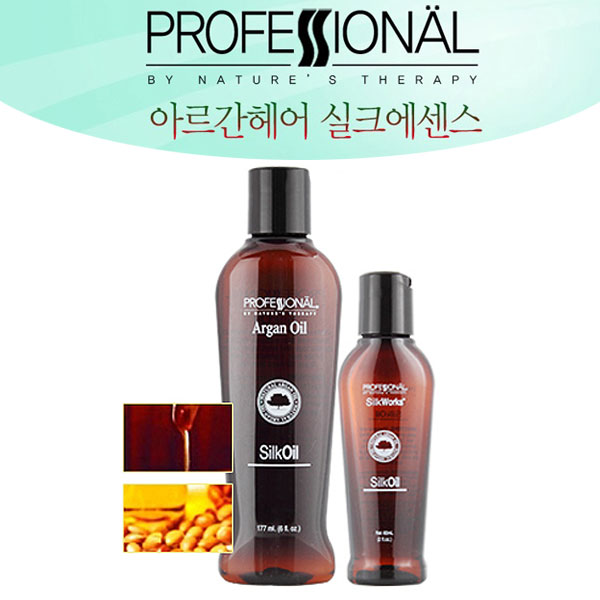 헤어실크/실크워크 아르간 실크오일 177ml,60ml 택1/무알콜/무방부제/아르간오일/모발건강/건조한모발/ 비타민E성분/헤어오일(에센스)... 