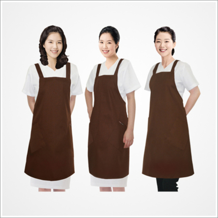[한스교역] 카페 브라운 앞치마(미디) : 피부미용재료