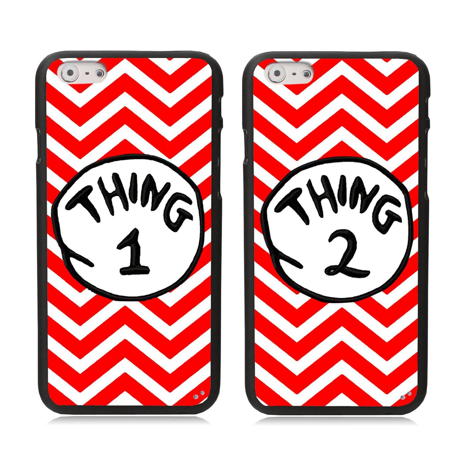iPhone 6 Case, Elonbo TM 2 X Cute Red Waves Thing 1 2 Design Lovers Couple Best Friends TPU Frame : 하이아마존 - 네이버쇼핑