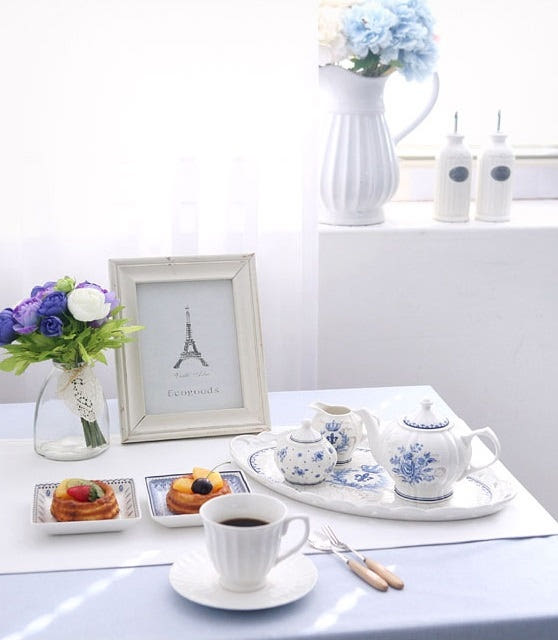 Casa Blue 540ml Teapot 3443F Tea Time Set European