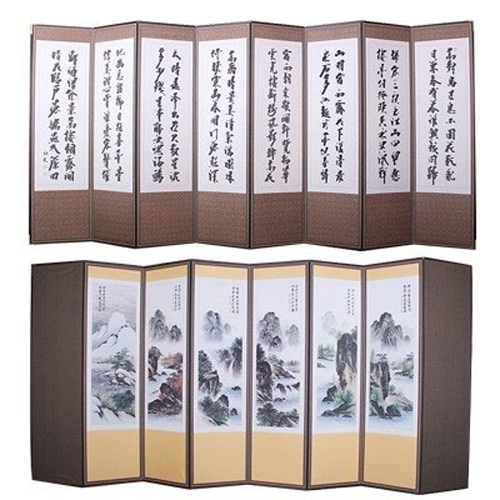 [두레공예사] 추사 글씨 산수화 8폭 병풍 /인테리어병풍,제사병풍,제사병풍파는곳,병풍파는곳,차례병풍,제사병풍가격 : 그린팁