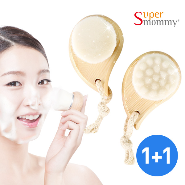 슈퍼마미 초미세모 모공브러쉬 1+1 세안/클렌징브러쉬 : 슈퍼마미