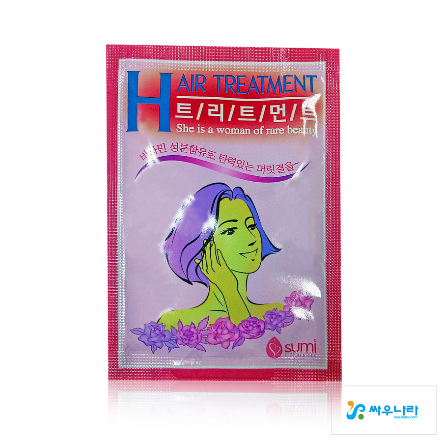 수미 일회용 헤어 트리트먼트 (용량10g, 100개)/손상된 모발 관리 : 싸우나라