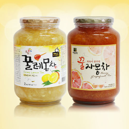 [올푸드] 꿀자몽차 2kg 자몽에이드 /생강차/대추차/모과차/유자차/레몬차/자몽차/담터/코스트코레몬차 탄산수에 넣으면 에이드로도 딱~! : 올푸드