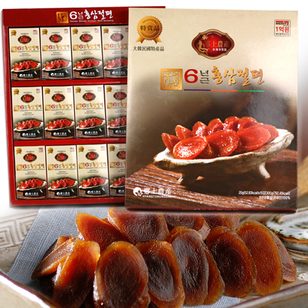 하늘선물 6년근 VIP고려홍삼절편(300g)/선물용 쇼핑백증정 3일만이가격! : 우리존농산
