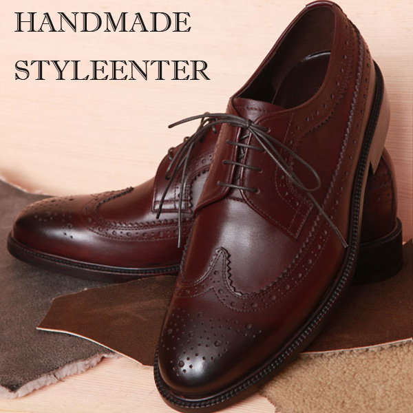 남자수제화 홍창 S812001 윙팁옥스포드화 남성구두 : styleenter
