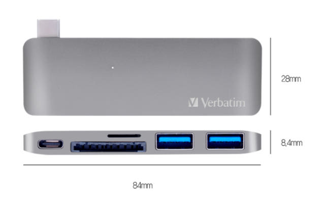 Verbatim 3in1 USB 3.0 Type-C charging hub Unique a