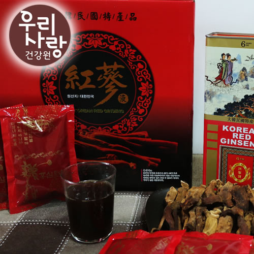 우리사랑 우아한 홍삼즙 홍삼엑기스 110ml x 60팩 : 우리사랑건강원