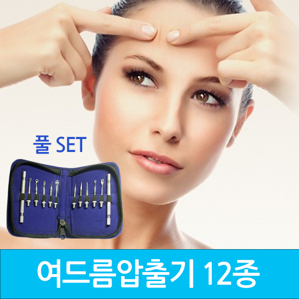 여드름 피지 블랙헤드 제거기 압출기 12종세트 : kingdomstar