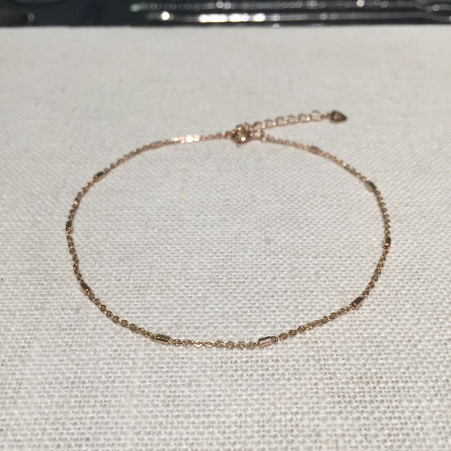 New Silver Slim Chain Ankle Pink Gold Rose Simple 