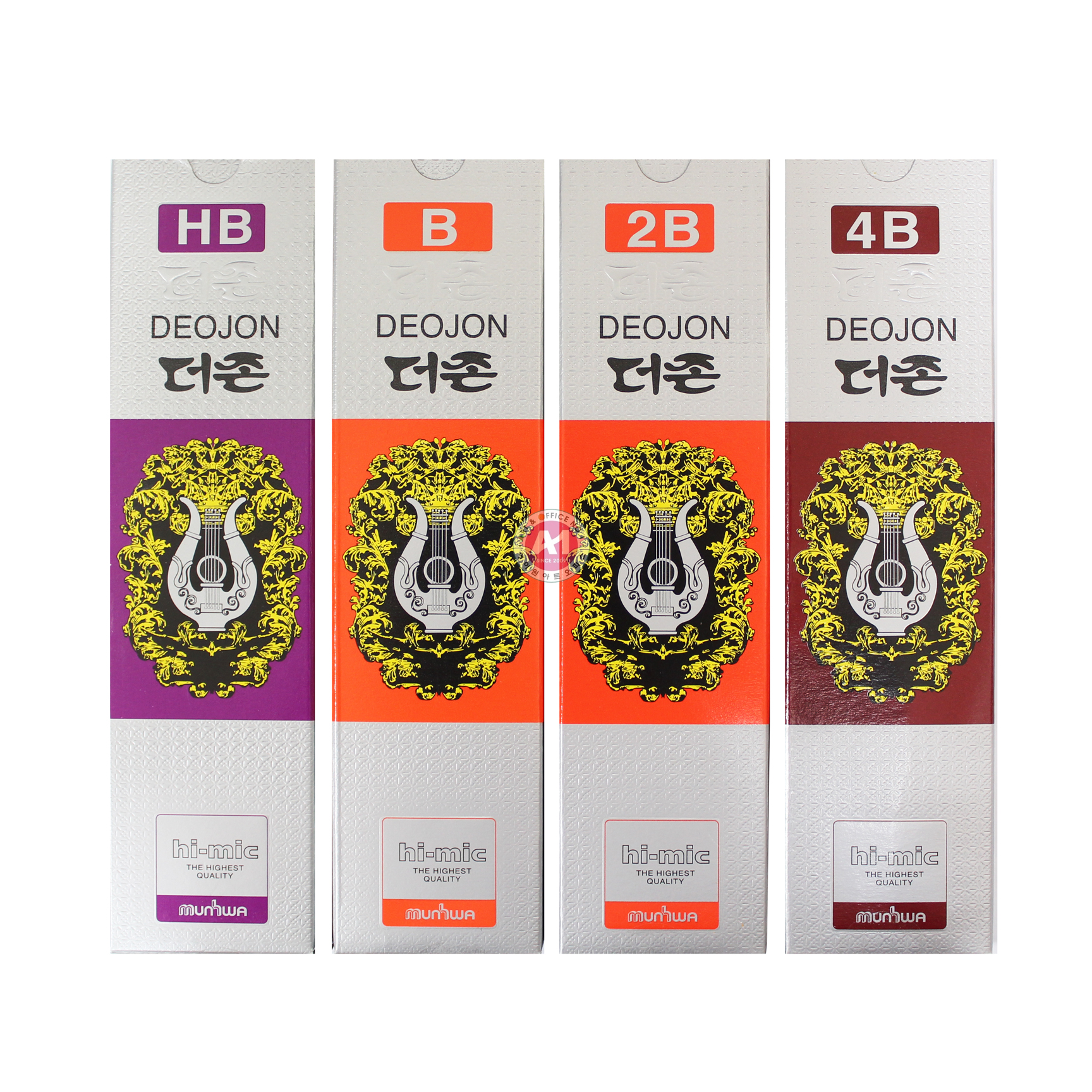 문화 더존 연필 1타스 (HB/B/2B/4B) : 에이원아트오피스