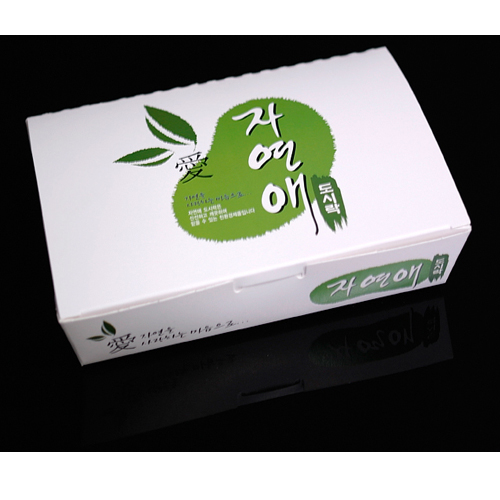 자연애 종이도시락 3줄김밥용기 185mm X 115mm X H40 50개 : 미진상사