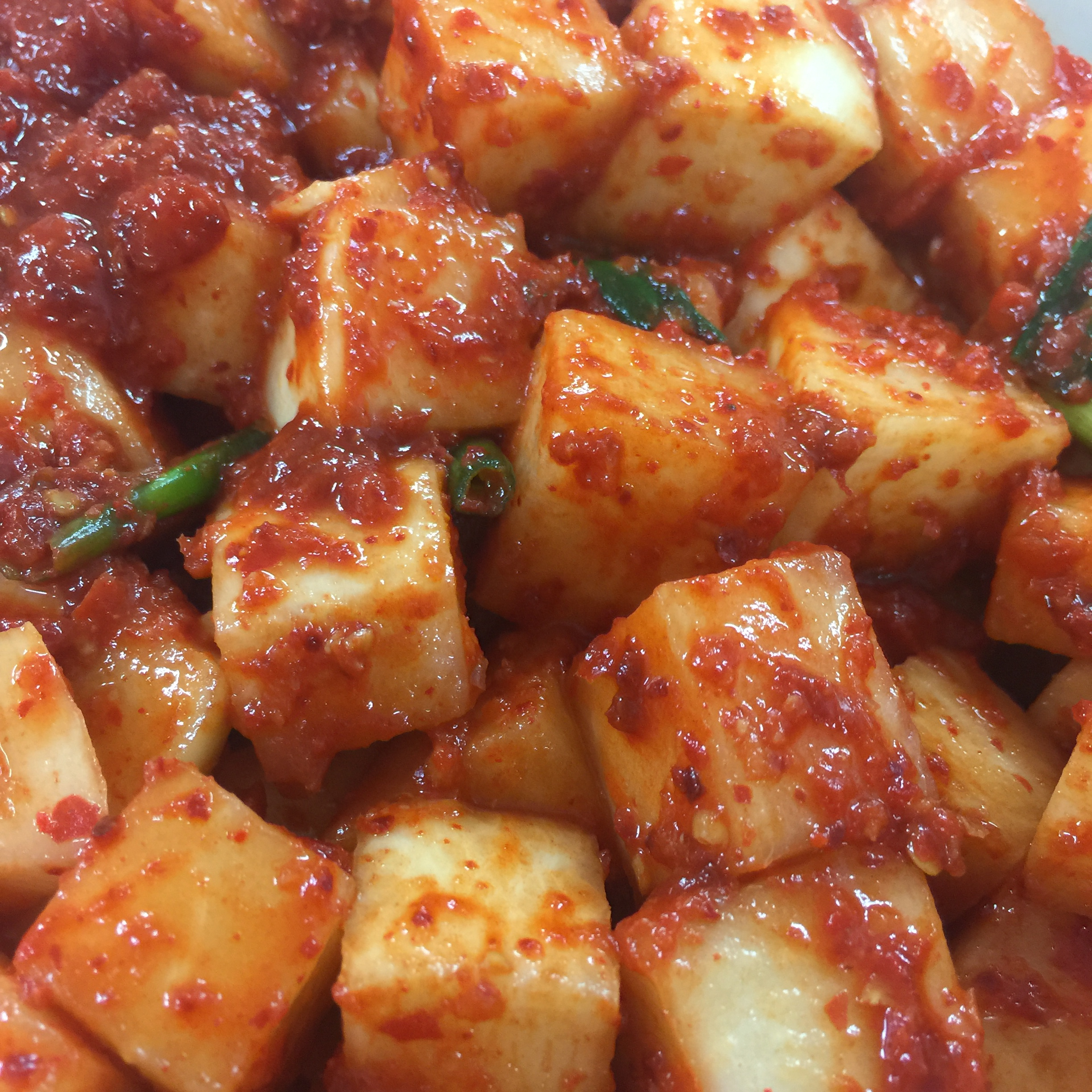 맛있게 버무린 깍두기 1kg : 딸부자김치가게