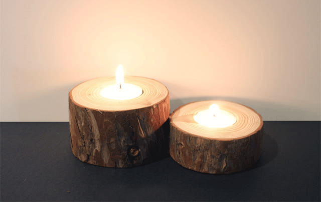 NEW CANDLE Wood Tea Light Holder Candle