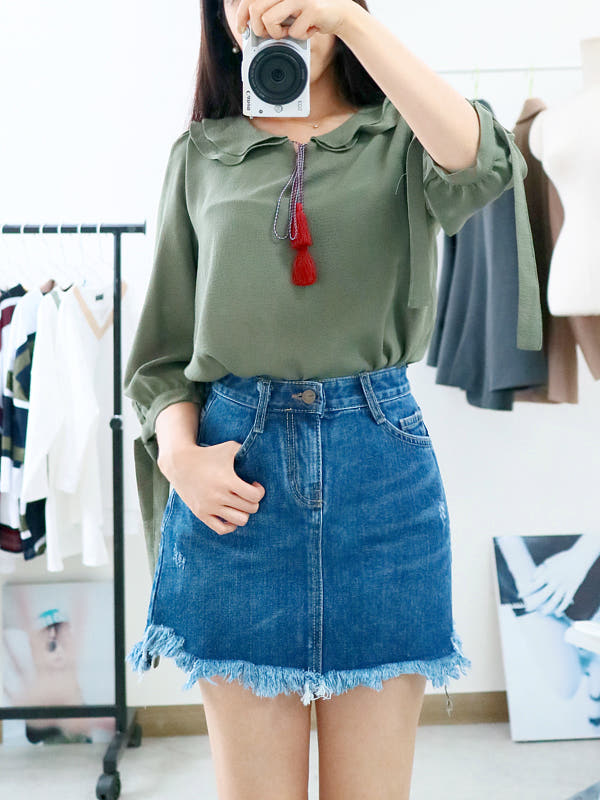 Denim Skirt MINI.J 316 vintage jeans Autumn custom