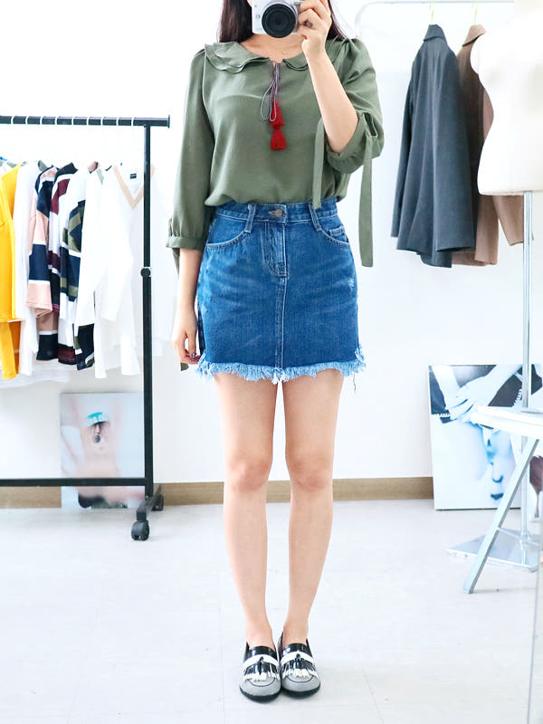 Denim Skirt MINI.J 316 vintage jeans Autumn custom