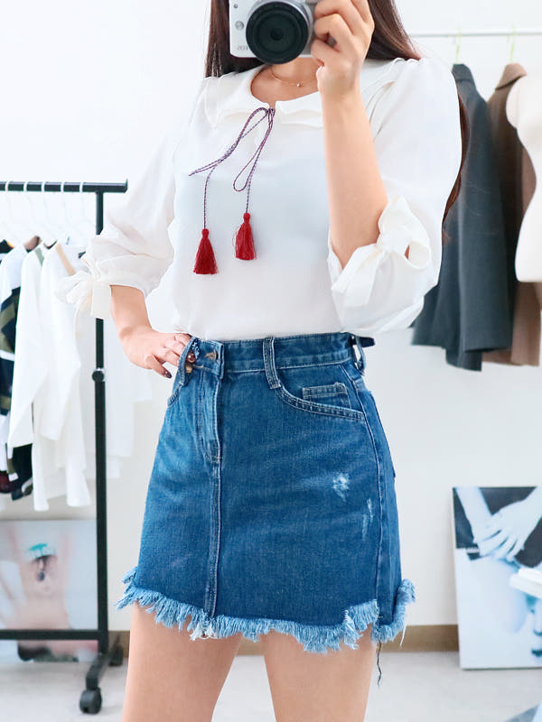 Denim Skirt MINI.J 316 vintage jeans Autumn custom