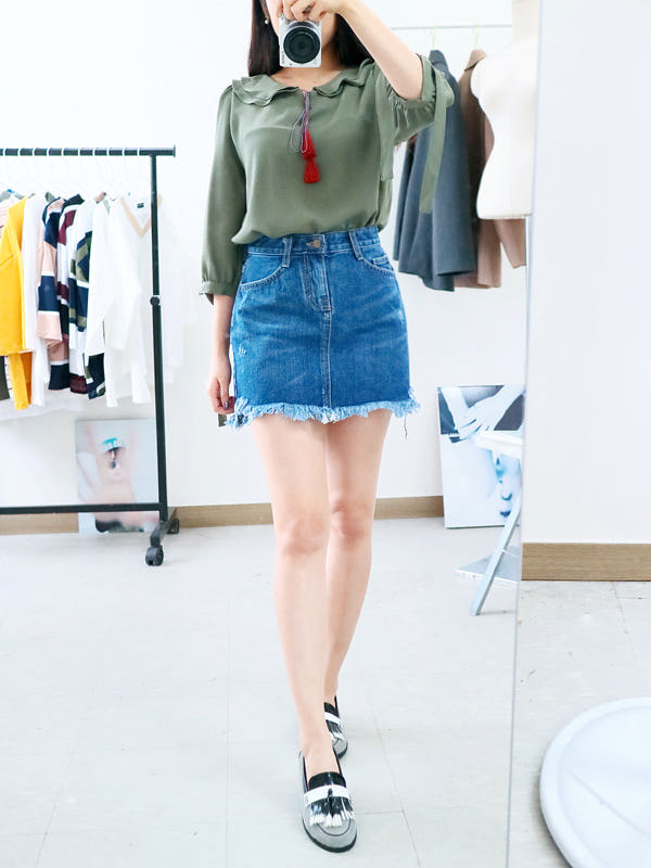 Denim Skirt MINI.J 316 vintage jeans Autumn custom