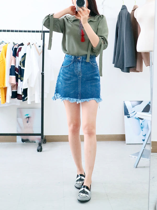 Denim Skirt MINI.J 316 vintage jeans Autumn custom