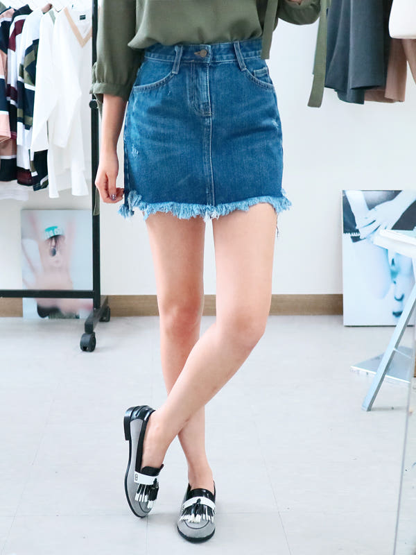 Denim Skirt MINI.J 316 vintage jeans Autumn custom