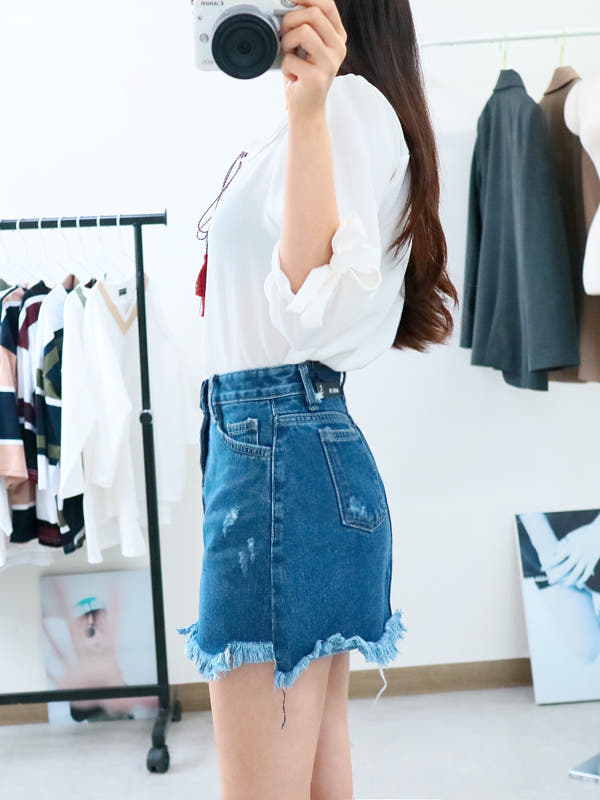 Denim Skirt MINI.J 316 vintage jeans Autumn custom