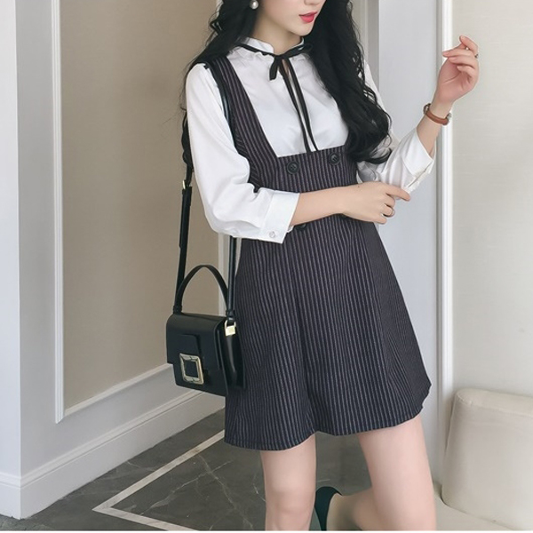 [더깔롱] 블라우스 원피스 세트상품 : 영웨어