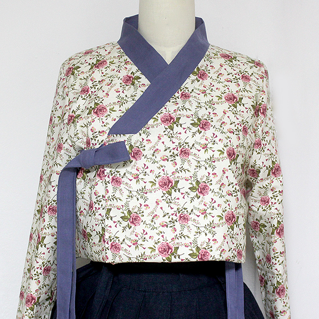 생활한복 저고리 장미 : 보드란