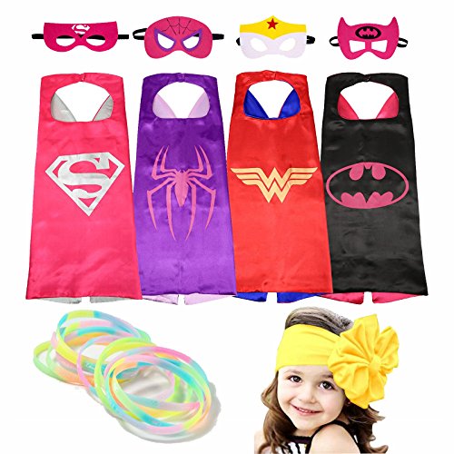 Superhero Costumes 여아 Cape and 가면 with Glow Bracelets and HeadBand : 홍길동 - 네이버쇼핑