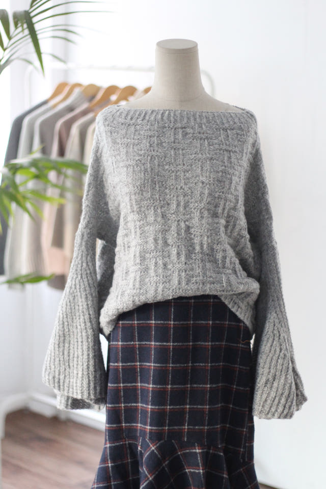 Check Mermaid Ruffle Long Skirt Bending Fall Winte