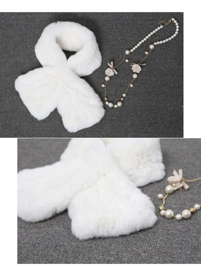 Rabbit Knitting Muffler Rabbit Hair Muffler Shawl 