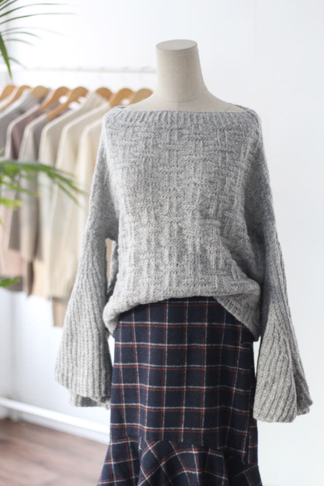 Check Mermaid Ruffle Long Skirt Bending Fall Winte