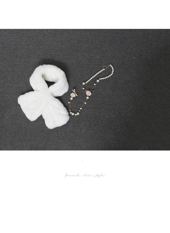 Rabbit Knitting Muffler Rabbit Hair Muffler Shawl 