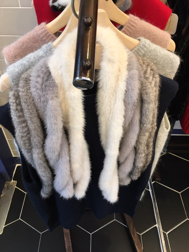 Petit mink muffler shawl Recommended for winter Re