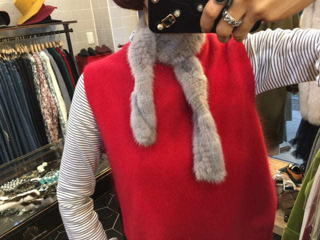 Petit mink muffler shawl Recommended for winter Re